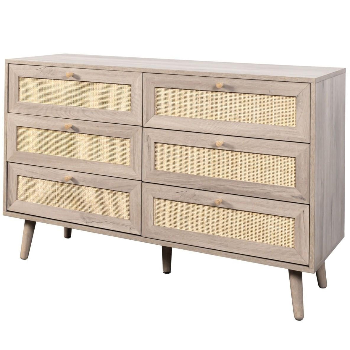 Willow Rattan 3 Door Wardrobe 3 Piece Bedroom Set
