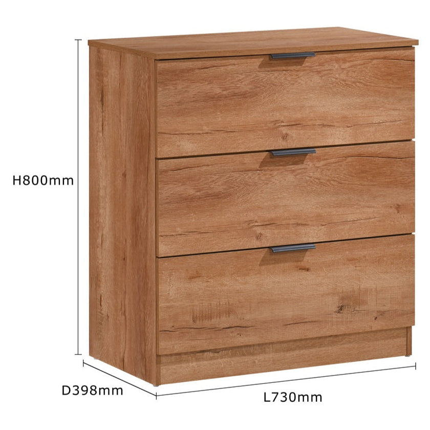 Richmond 3 Drawer Chest of Drawers