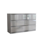 Soho 2 Door Wardrobe & 6 Drawer Chest High Gloss 3 Piece Bedroom Set