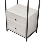 Alva Open Wardrobe with 2 Drawers 3 Piece Bedroom Set
