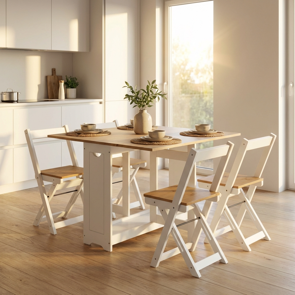 Santos Butterfly Folding Space Saving Dining Set