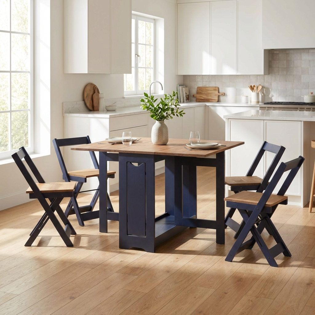 Santos Butterfly Folding Space Saving Dining Set