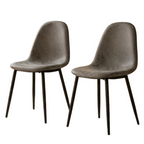 Pair of Athens Faux Leather Dining Chairs