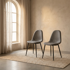 Pair of Athens Faux Leather Dining Chairs