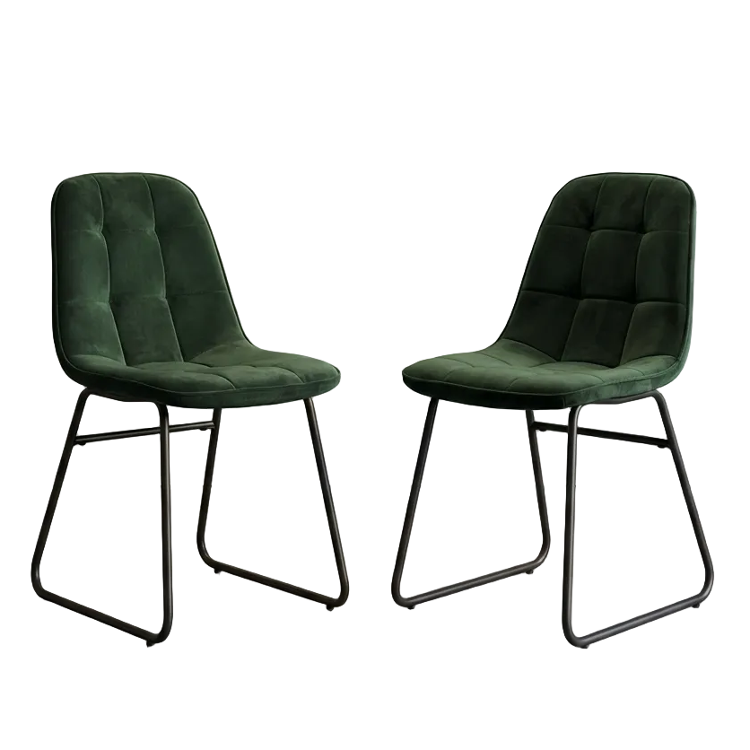Pair of Lukas Velvet Dining Chairs