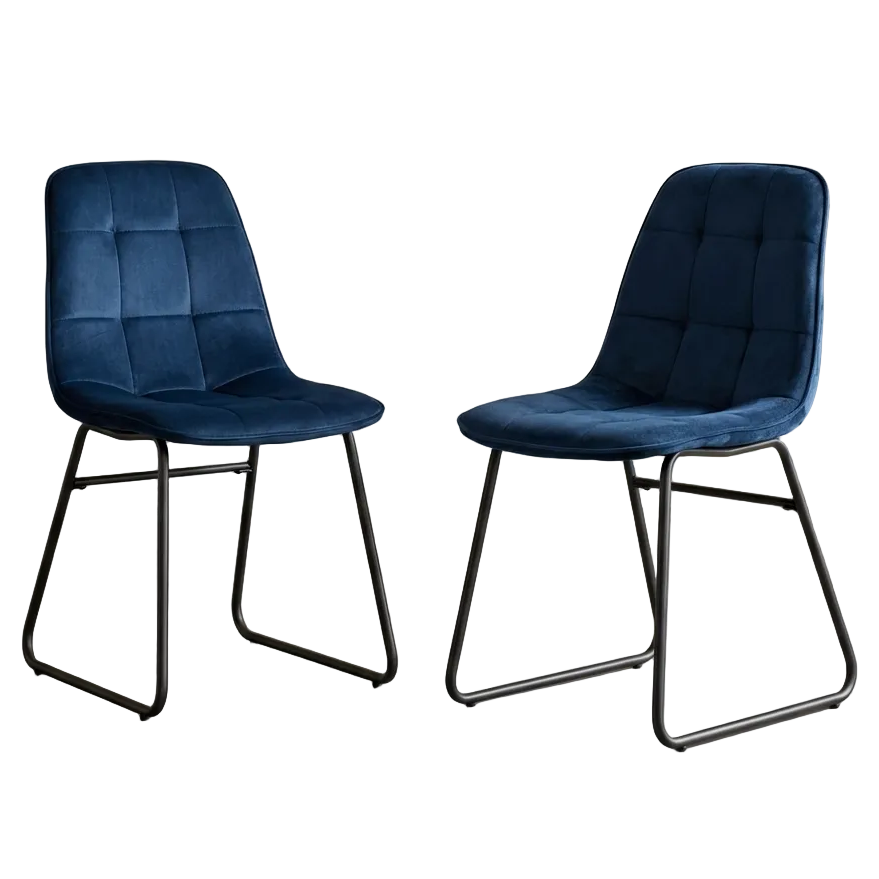 Pair of Lukas Velvet Dining Chairs