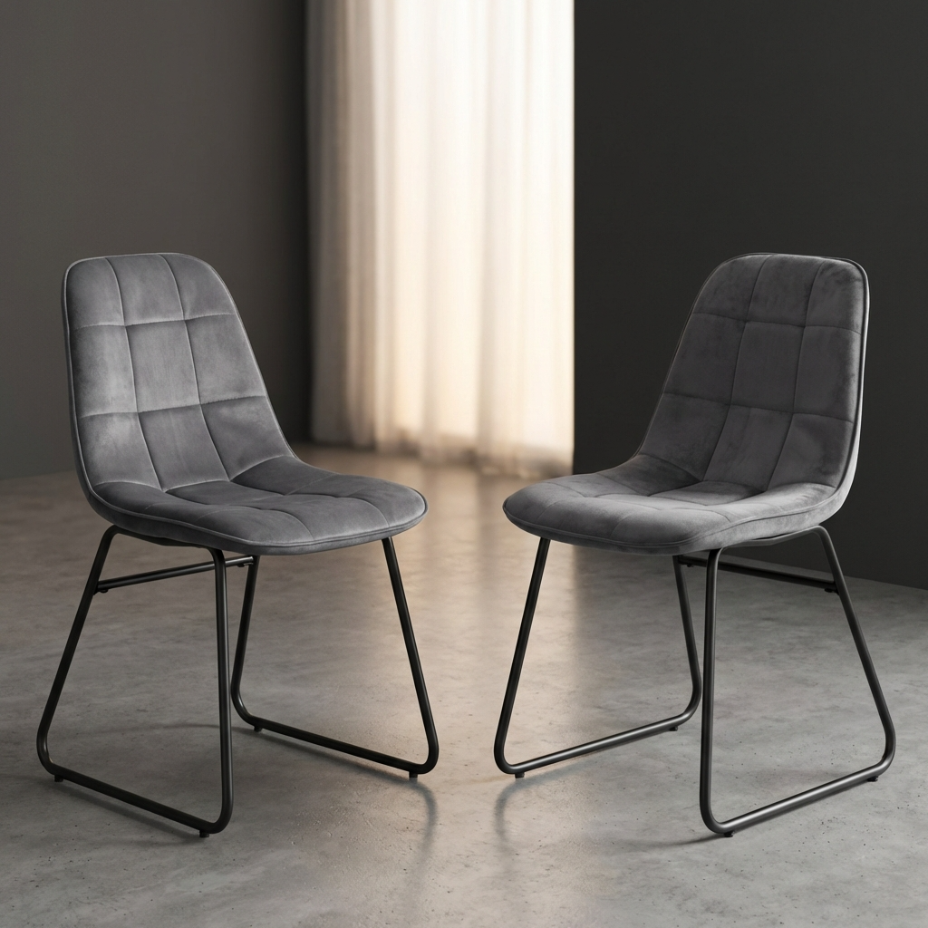 Pair of Lukas Velvet Dining Chairs