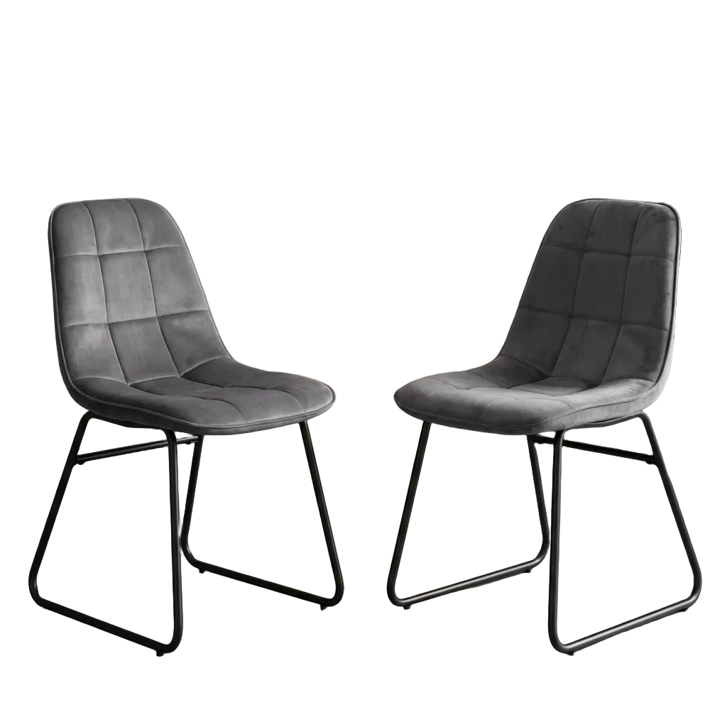 Pair of Lukas Velvet Dining Chairs