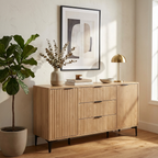 Miami Ridged 2 Door 3 Drawer Fluted Sideboard