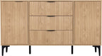 Miami Ridged 2 Door 3 Drawer Fluted Sideboard