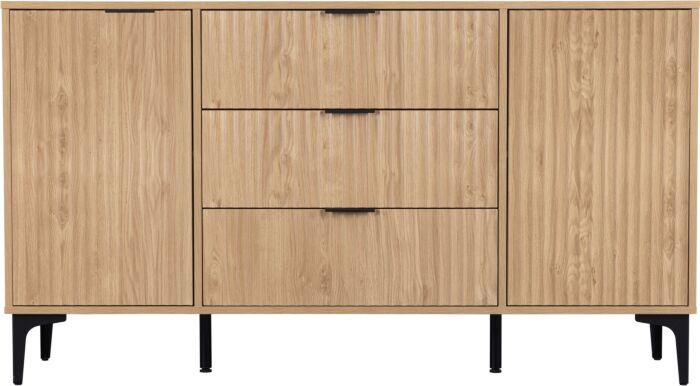 Miami Ridged 2 Door 3 Drawer Fluted Sideboard