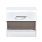 Highbury 2 Door Double Wardrobe & 1 Drawer Bedside 3 Piece Bedroom Set