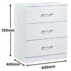 Highbury 3 Piece Bedroom Set with 2 Door Double Wardrobe