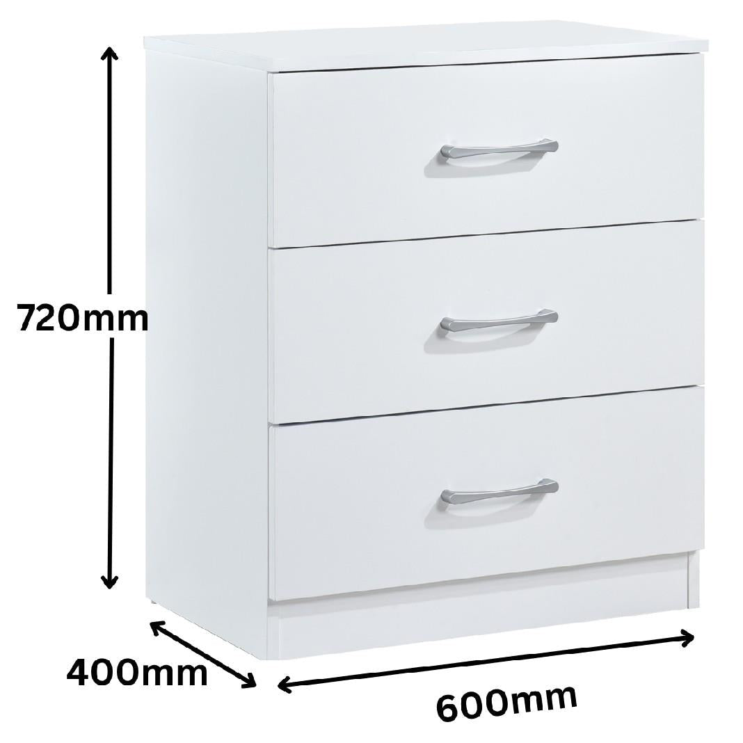 Highbury 3 Piece Bedroom Set with 2 Door Double Wardrobe
