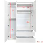 Soho 3 Door Wardrobe, 4 Drawer Chest & Bedside Tables 4 Piece Bedroom Set