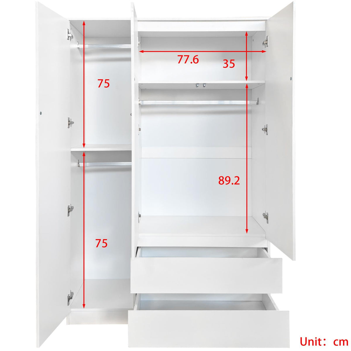 Soho 3 Door Wardrobe, 4 Drawer Chest & Bedside Tables 4 Piece Bedroom Set