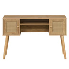 Manila 2 Door Rattan Compact Storage Desk