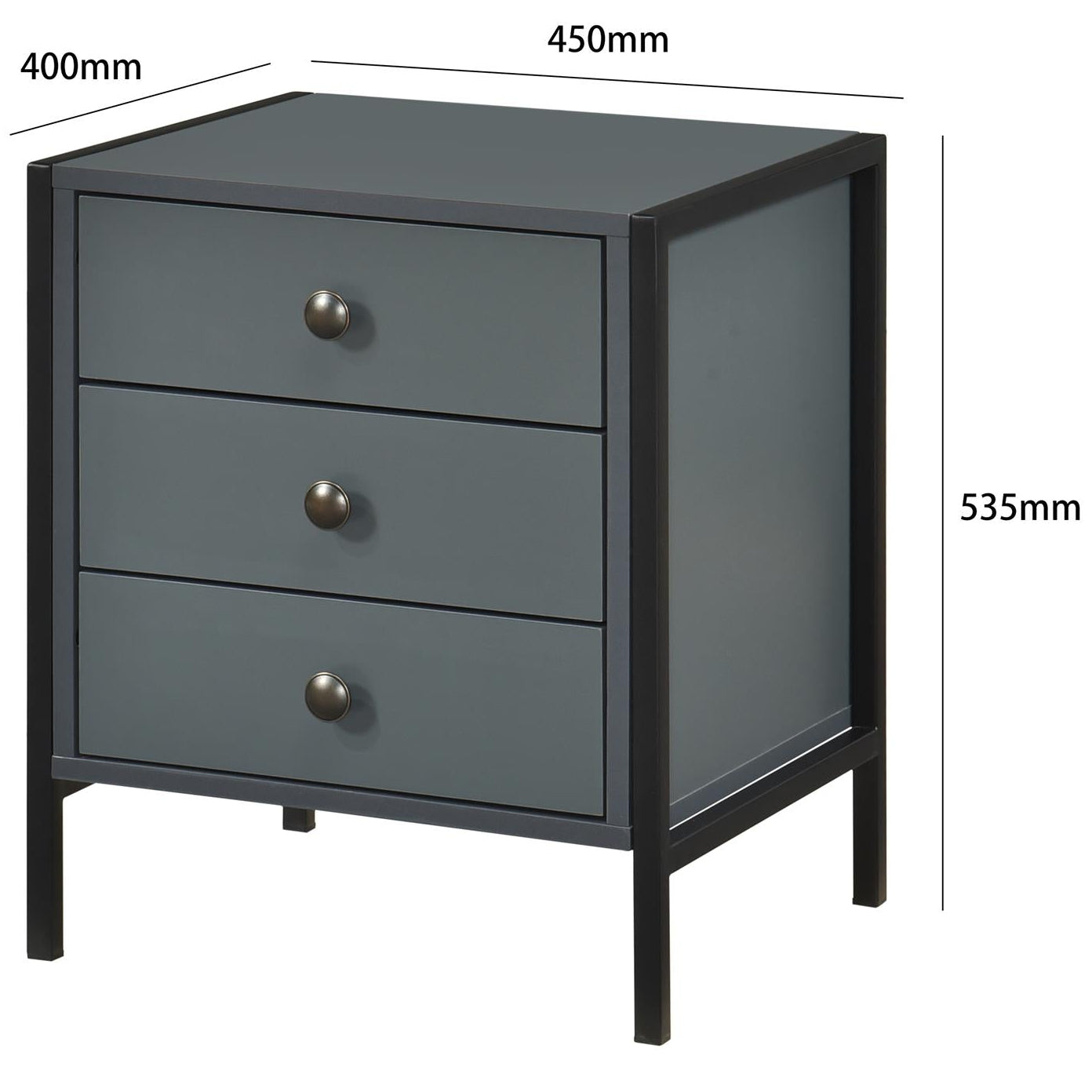 Alva Open Wardrobe with 2 Drawers 3 Piece Bedroom Set