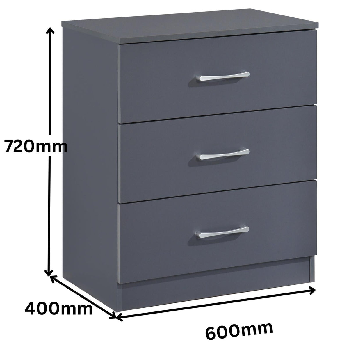 Highbury 2 Door Double Wardrobe & 3 Drawer Chest 2 Piece Bedroom Set