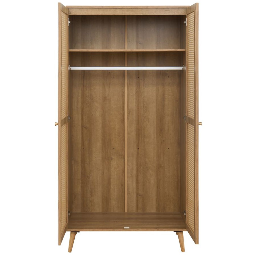 Manila Rattan 2 Door Wardrobe 3 Piece Bedroom Set