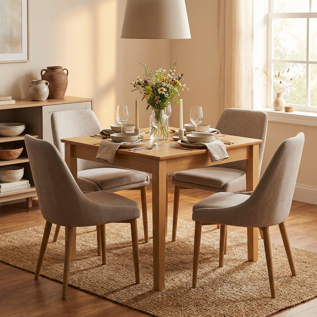 Easton 4 Seater Square Dining Table
