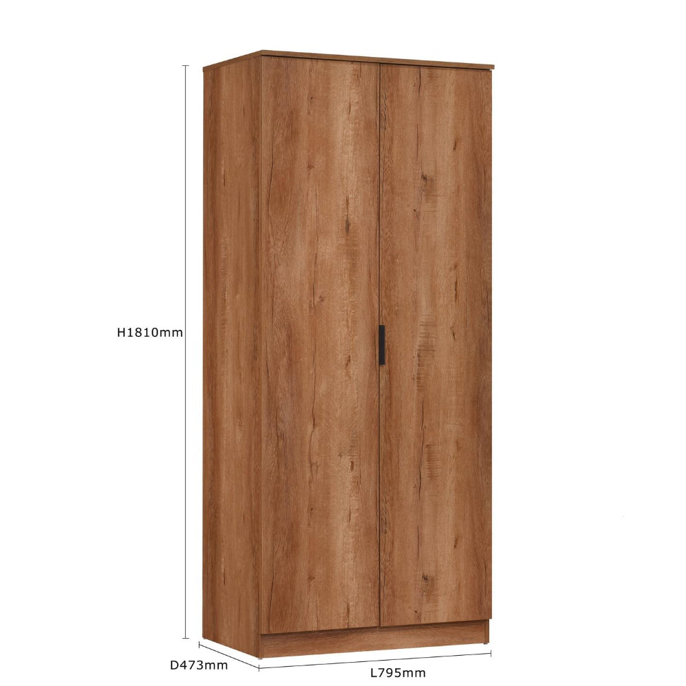 Richmond 3 Piece Bedroom Set With 2 Door Double Wardrobe