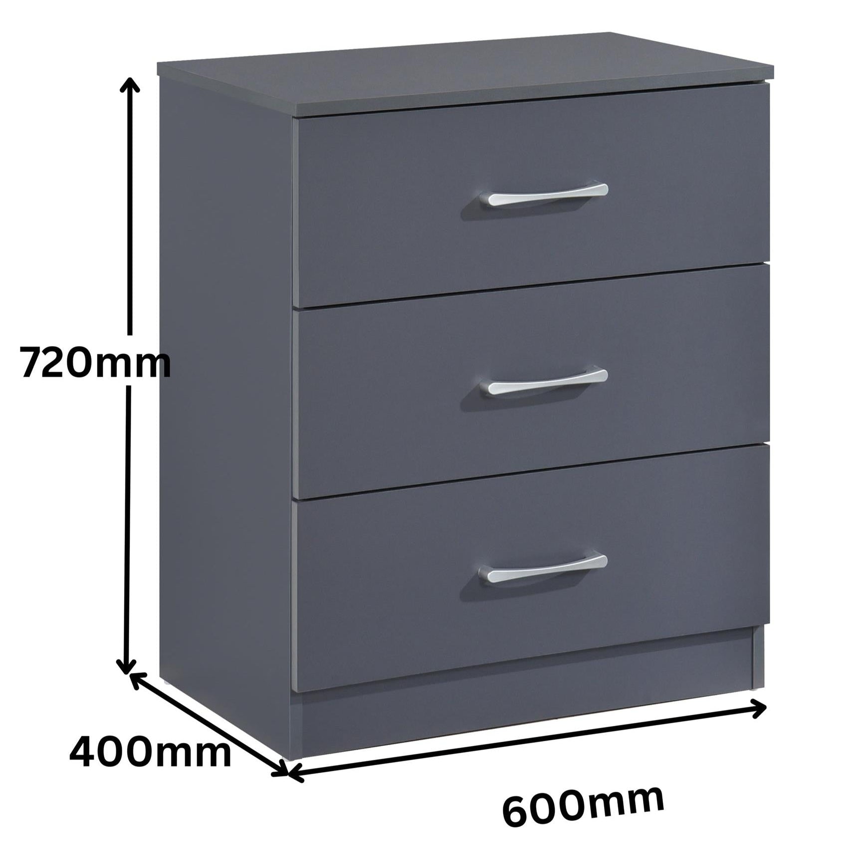 Highbury 3 Piece Bedroom Set with 2 Door Double Wardrobe