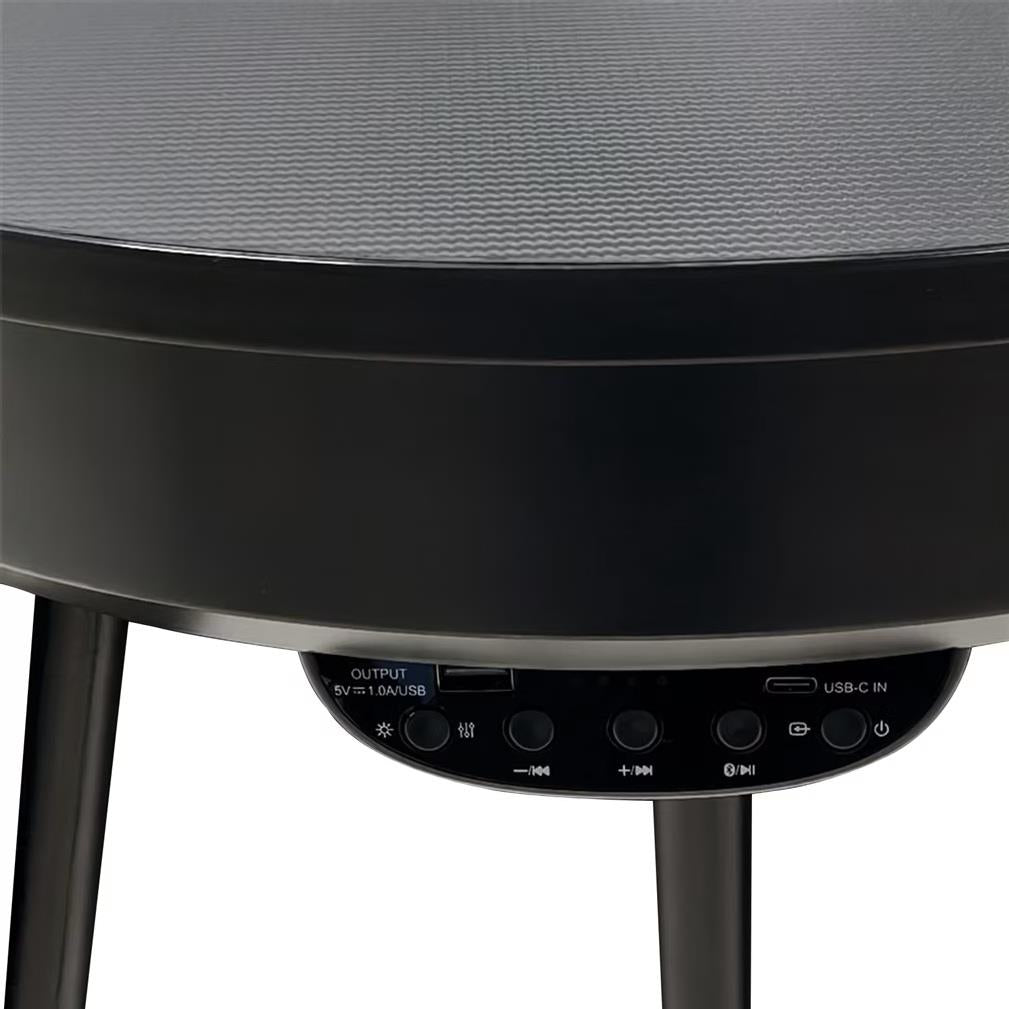 Bluetooth Speaker Side Table with 360° Sound & LED Light