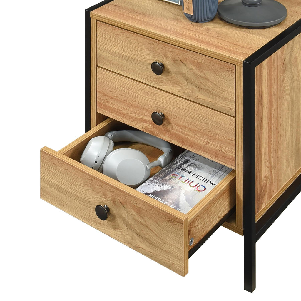 Alva Open Wardrobe with 2 Drawers 3 Piece Bedroom Set