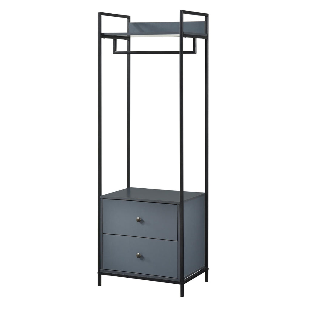 Alva Open Wardrobe Set with 2 Drawers & 4 Shelves