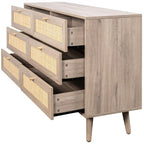 Willow Rattan 2 Door Wardrobe 3 Piece Bedroom Set