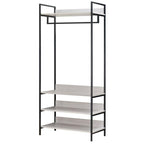 Alva Open Wardrobe Set with 2 Drawers & 4 Shelves