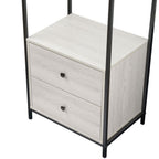 Alva Open Wardrobe Set with 2 Drawers & 4 Shelves