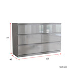 Soho 2 Door Wardrobe & 6 Drawer Chest High Gloss 3 Piece Bedroom Set