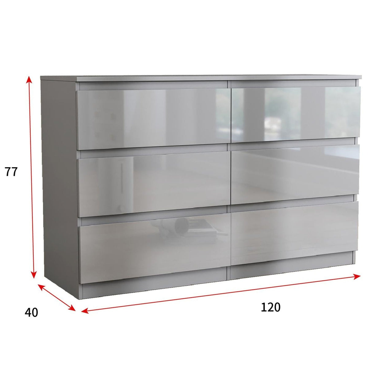 Soho 2 Door Wardrobe, 6 Drawer Chest & Bedside Tables 4 Piece Bedroom Set