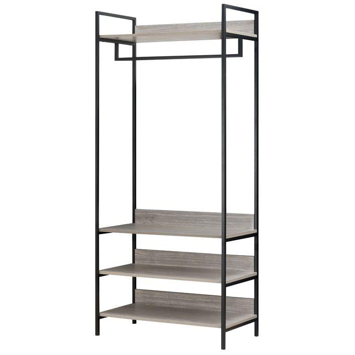 Alva Open Wardrobe Set with 2 Drawers & 4 Shelves