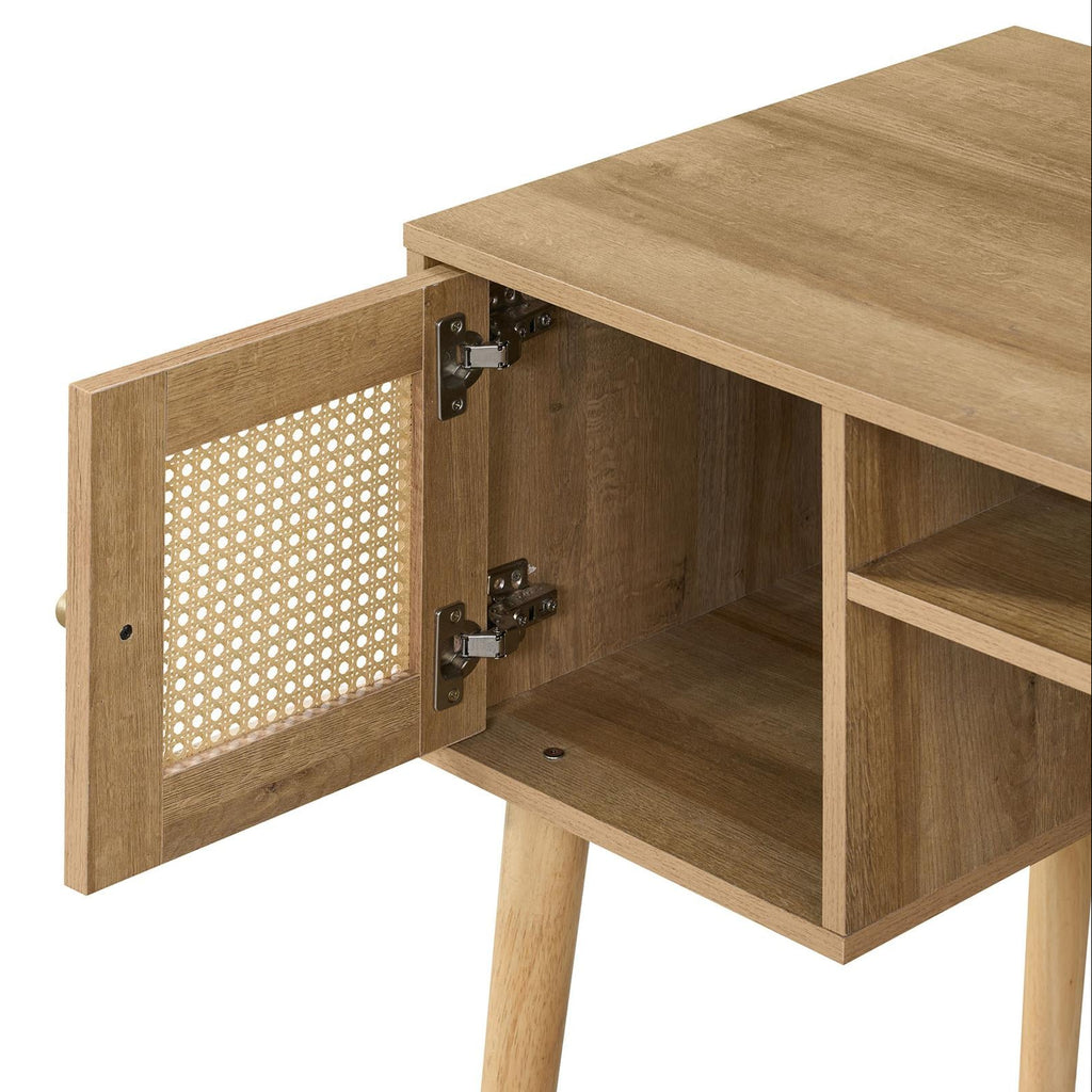 Manila 2 Door Rattan Compact Storage Desk