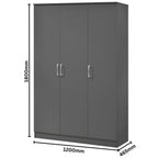 Highbury 3 Piece Bedroom Set With 3 Door Triple Wardrobe