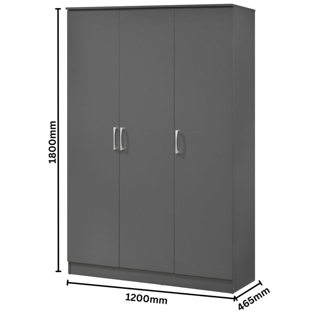 Highbury 3 Piece Bedroom Set With 3 Door Triple Wardrobe