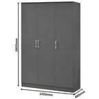 Highbury 4 Piece Bedroom Set With 3 Door Triple Wardrobe