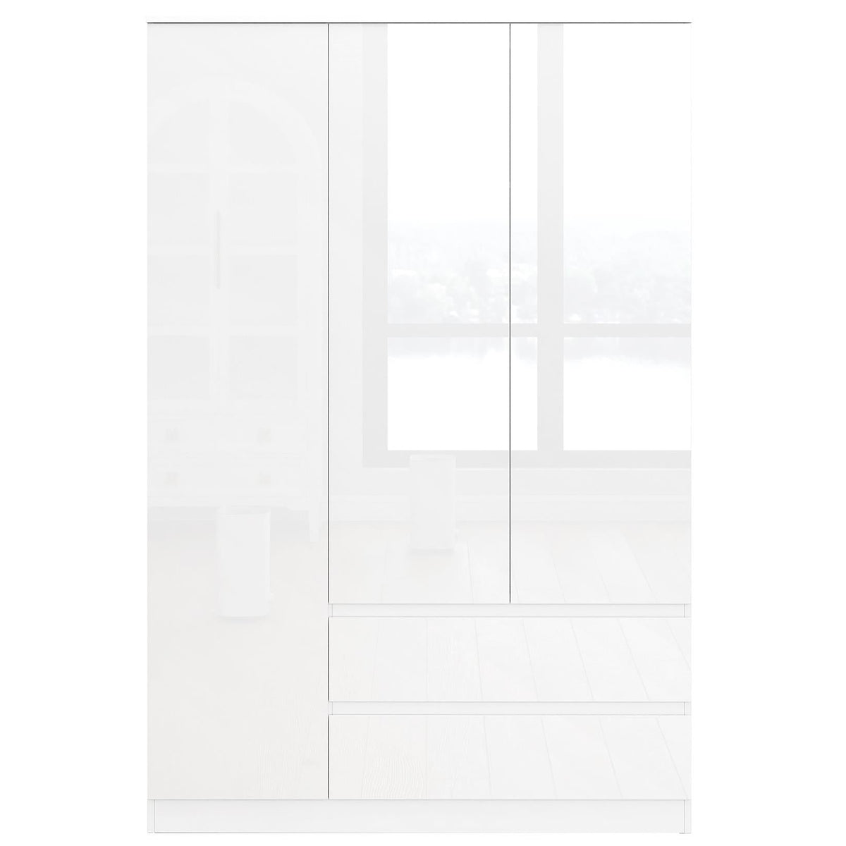 Soho 3 Door Wardrobe, 4 Drawer Chest & Bedside Tables 4 Piece Bedroom Set