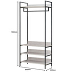 Alva Open Wardrobe Set with 2 Drawers & 4 Shelves