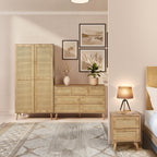 Manila Rattan 7 Drawer Chest 3 Piece Bedroom Set
