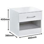 Highbury 3 Drawer Chest of Drawers & 1 Drawer Bedside 3 Piece Bedroom Set