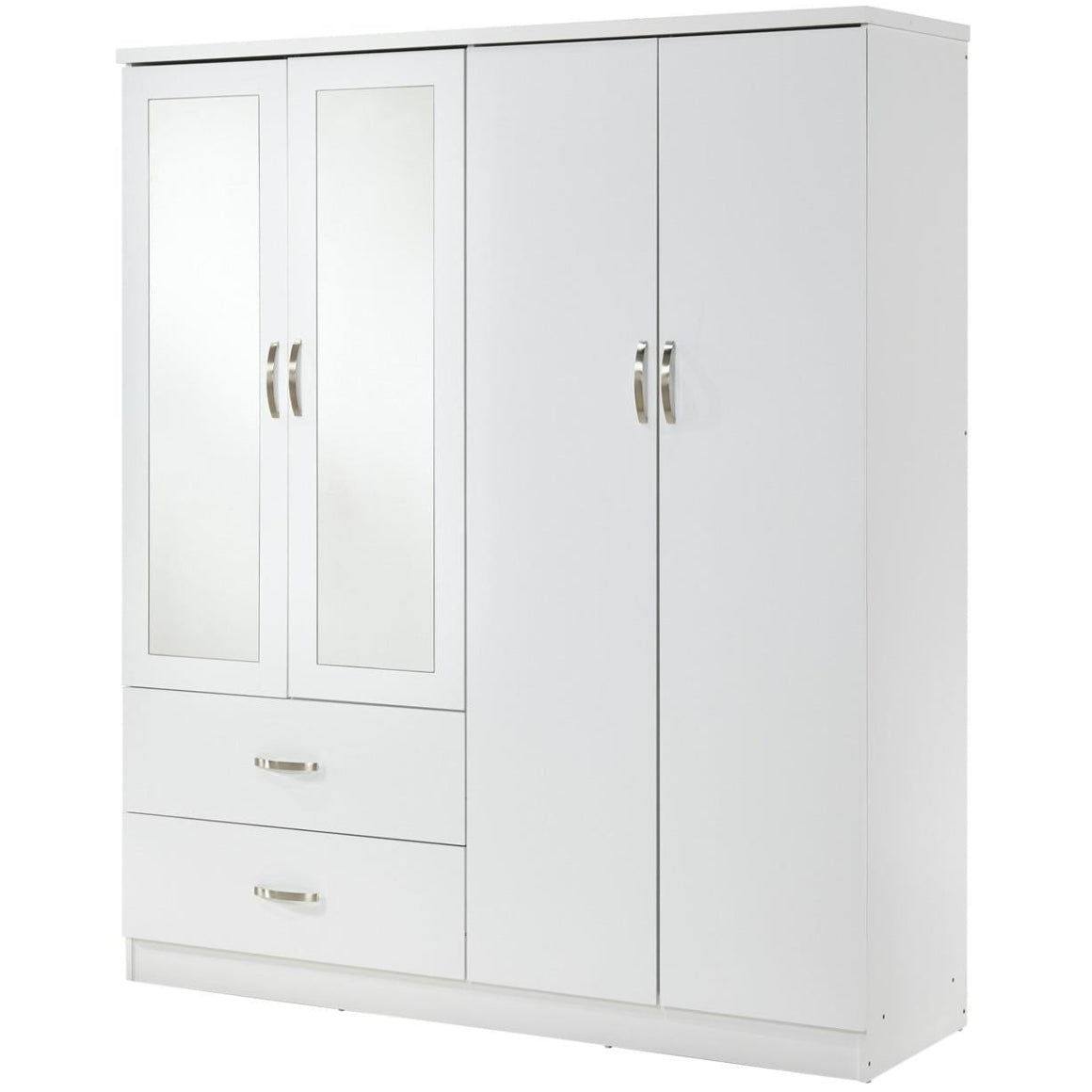 Paddington 4 Door 2 Drawer Mirrored Wardrobe