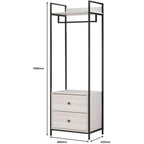 Alva Open Wardrobe with 2 Drawers