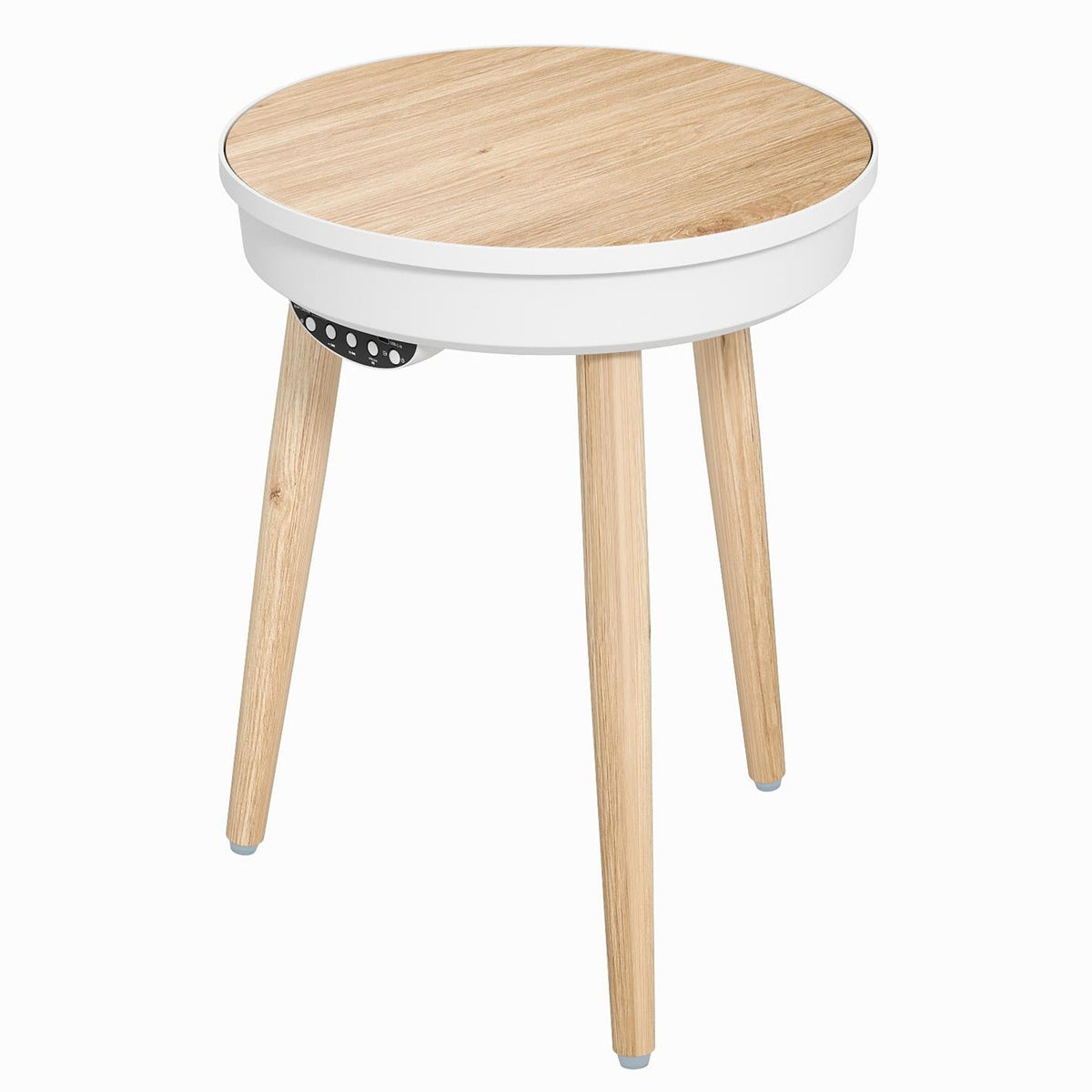 Bluetooth Speaker Side Table with 360° Sound & LED Light