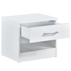 Highbury 2 Door Double Wardrobe & 1 Drawer Bedside 2 Piece Bedroom Set