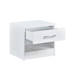 Highbury 2 Door Double Wardrobe & 1 Drawer Bedside 3 Piece Bedroom Set