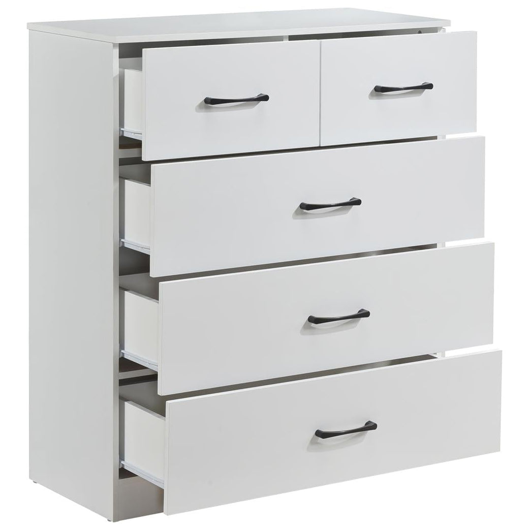 Paddington 3 Door Wardrobe & 3+2 Drawer Chest 4 Piece Bedroom Set